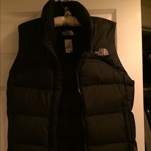 North Face black puffer vest